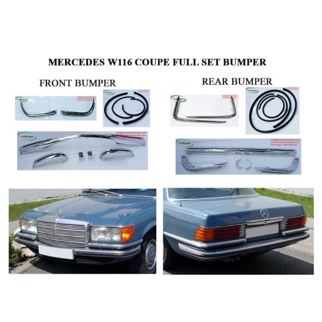 Mercedes W116 EURO Style (1972-1981) Bumpers
